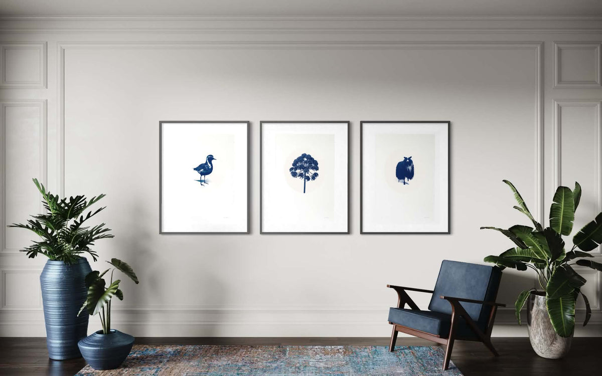 Lóa / Golden Plover  — Original Cyanotype