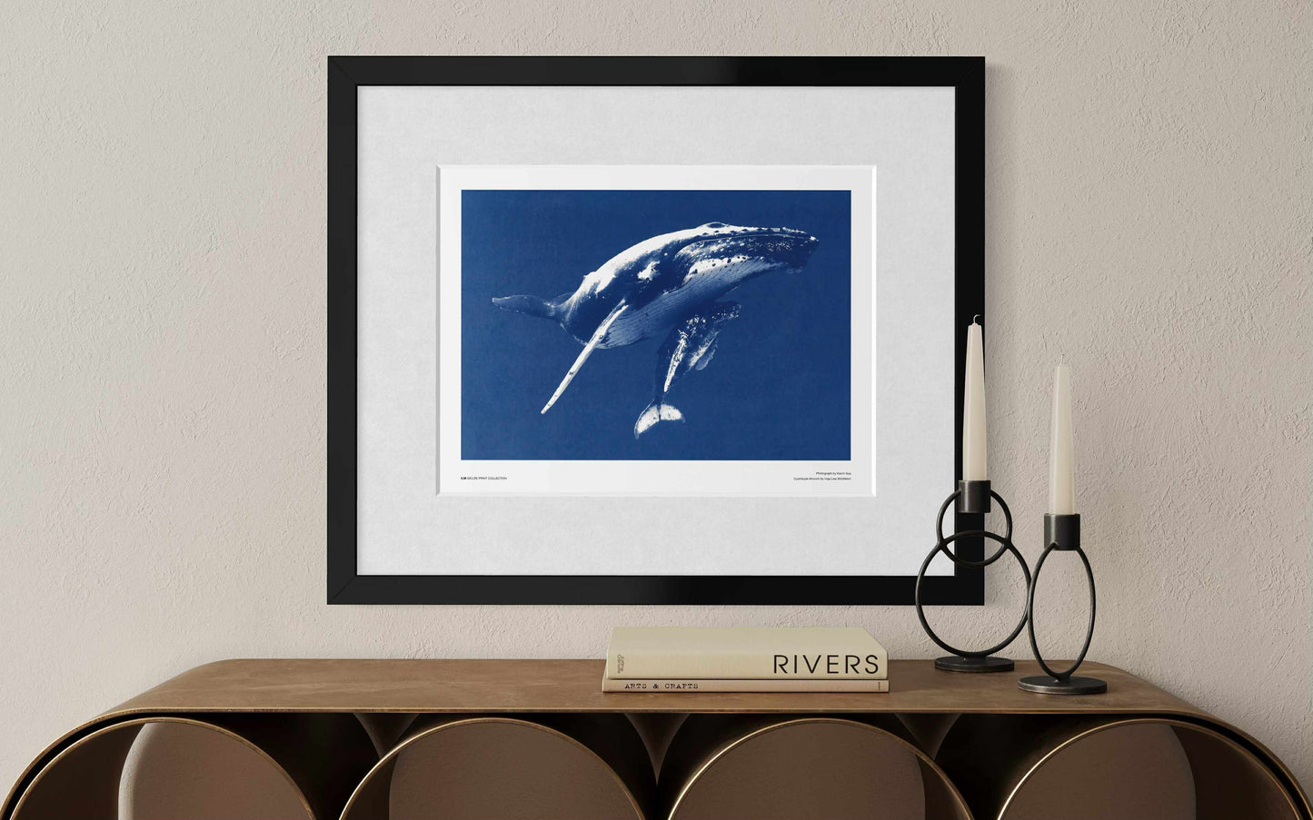 Humpback female and calf - A3 size : 30x40cm / 12x16"