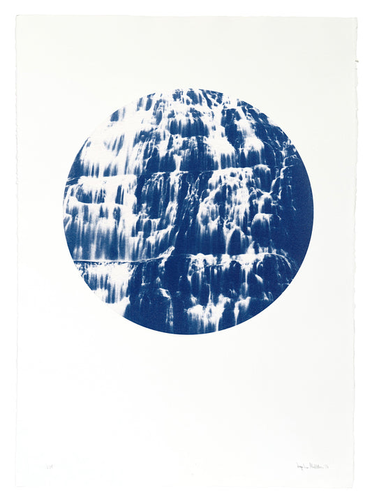 Dynjandi / Waterfall — Original Cyanotype.