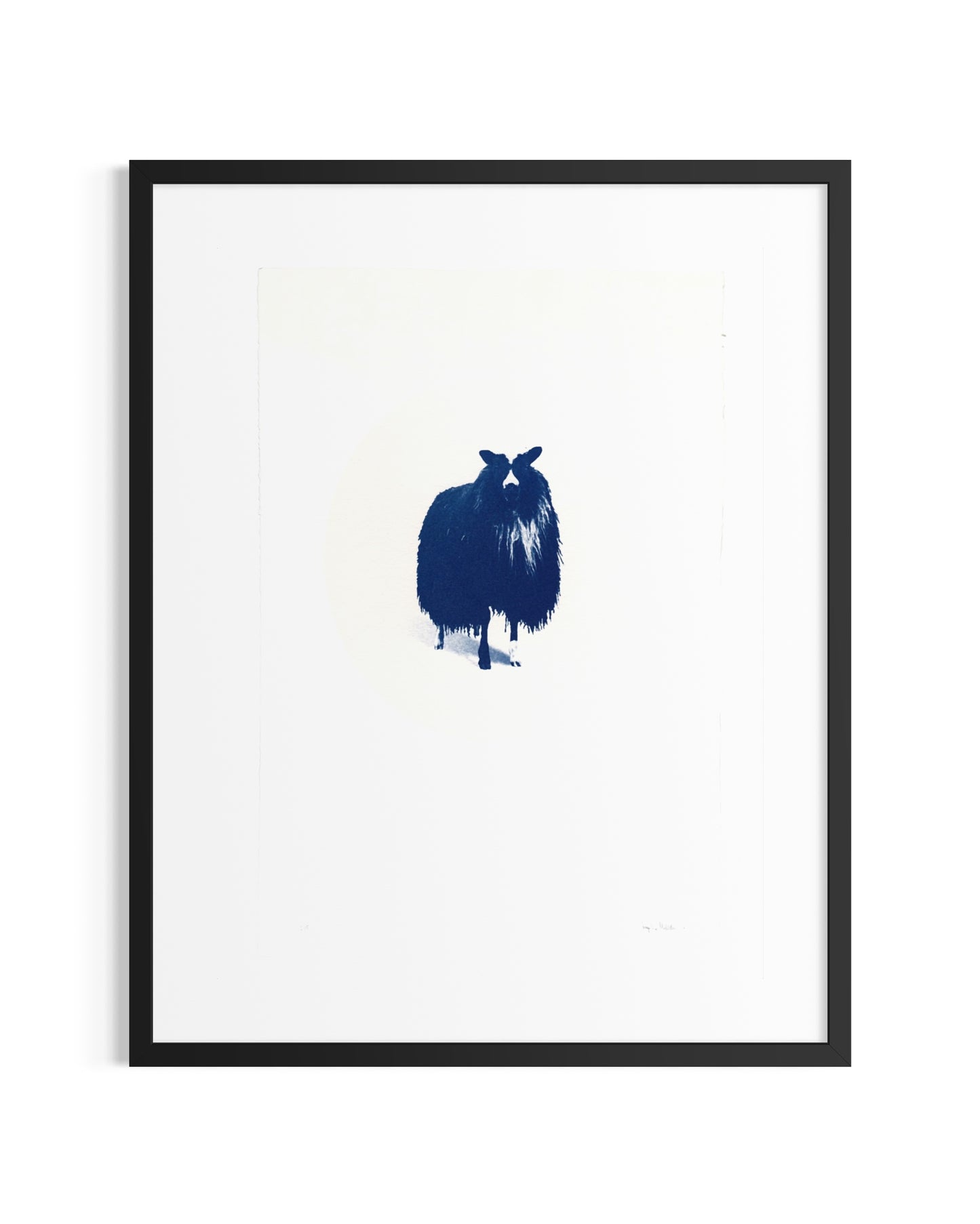 Kind / Sheep — Original Cyanotype.